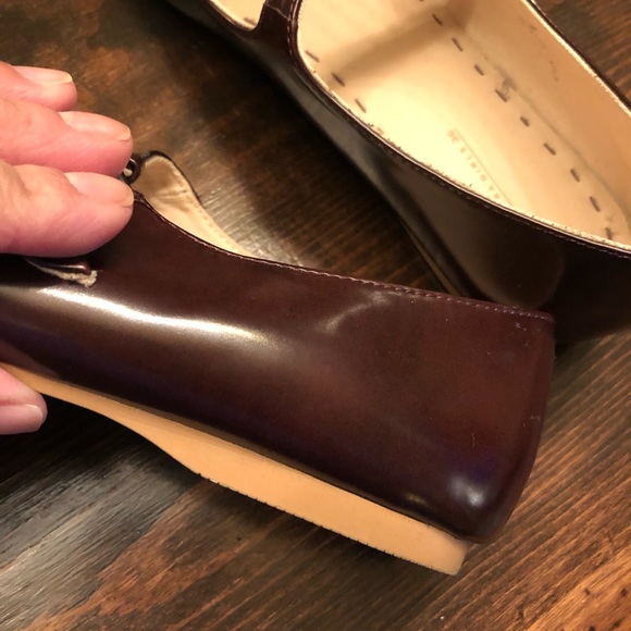 ZARA BURGUNDY MARY JANE FLATS ~ Size 6/36 - Picture 4 of 6